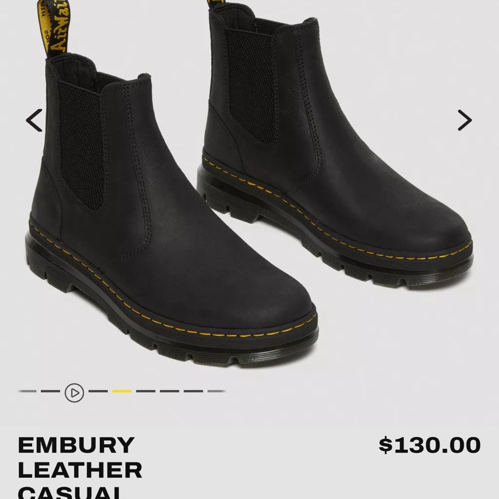 Dr. Martens Black Ankle Boots with Rugged Sole